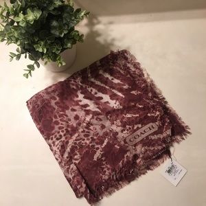 Coach NWT Animal Print Square/ Scarf